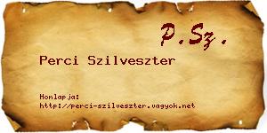 Perci Szilveszter névjegykártya